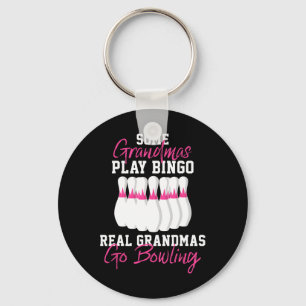 Funny Bowling Gift For Grandma Keychain