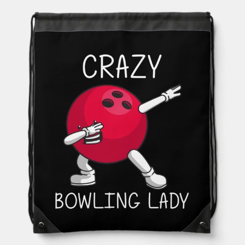 Funny Bowling Gift For Women Grandma Bowler Game Drawstring Bag