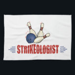 Funny Bowling Hand Towel<br><div class="desc">STRIKEOLOGIST - Humorous design for "experts" who love to bowl. If you love throwing a strike, this funny bowling design is for you. Features a bowling ball and pins. Makes a unique gift for any bowler. Great for the bowling alley, friendly game or tournament, anytime!</div>