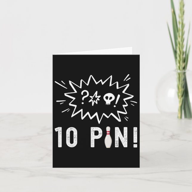 Funny Bowling I Hate The Ten Pin Bowling  Card (Front)