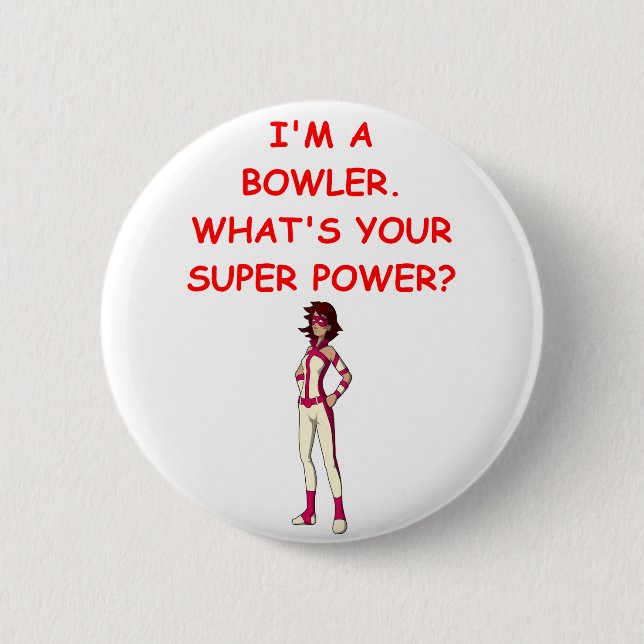 funny bowling joke button (Front)
