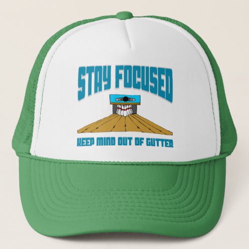 Funny Bowling Keep Mind Out Of Gutter Trucker Hat