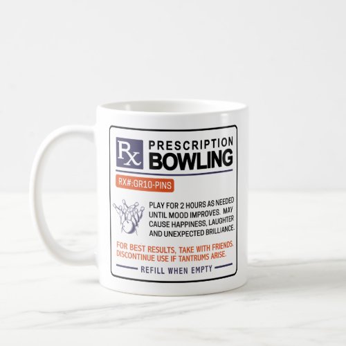 Funny Bowling Mug Prescription Design 