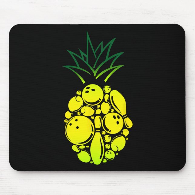 Funny Bowling Pineapple  Mouse Pad (Front)