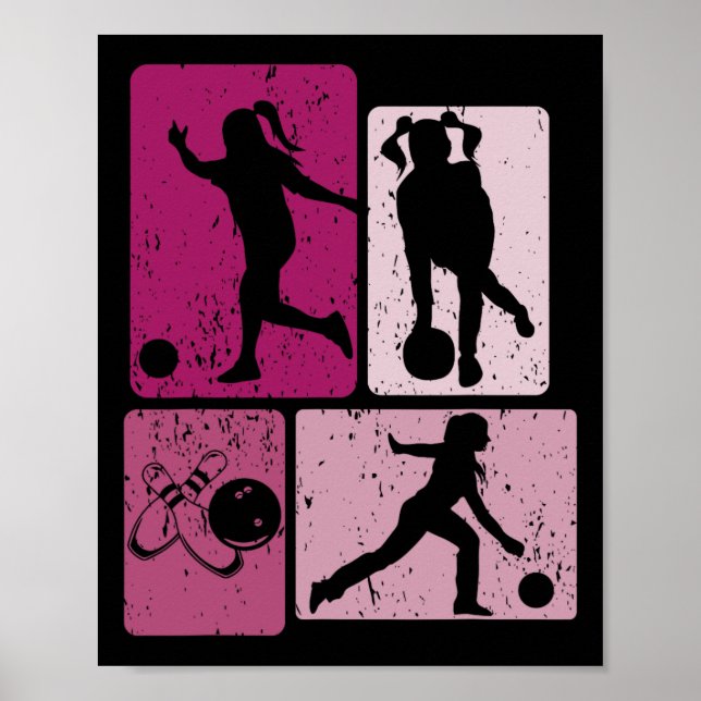 Funny Bowling Player Bowler Game Enthusiast Outfit Poster (Front)