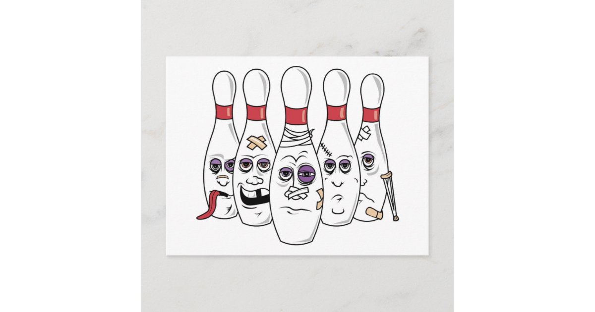 Funny Bowling Postcard | Zazzle
