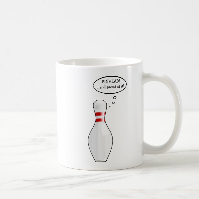 Funny Bowling Quote Cartoon Personalized Team Coffee Mug (Right)