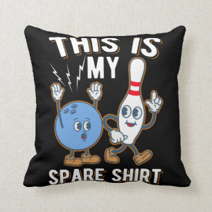 Funny Bowling Quote This is my Spare Throw Pillow
