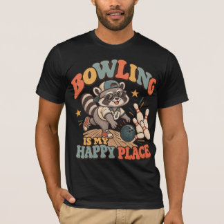 Funny Bowling Raccoon T-Shirt – Vintage Lane Fun
