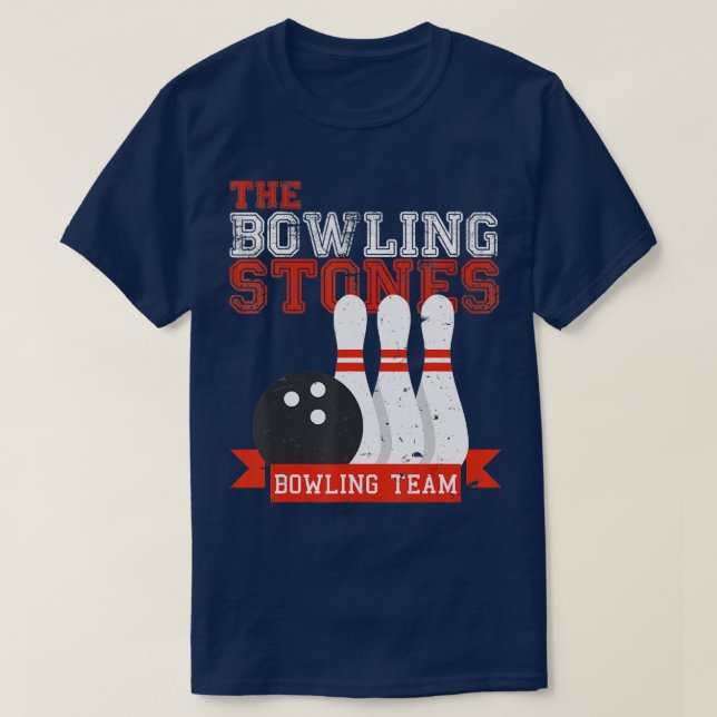 Funny Bowling Stones  Bowl Sports Team  T-Shirt (Design Front)