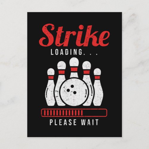 Funny Bowling Strike Postcard