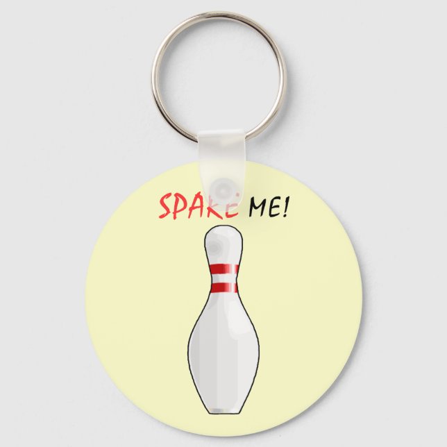 Funny Bowling Team Novelty or Stocking Stuffer Keychain (Front)