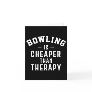 Funny Bowling Therapy - Bowling Gift  Card