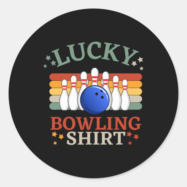 Funny Bowling This Is My Bowling Strike Team  Classic Round Sticker (Front)