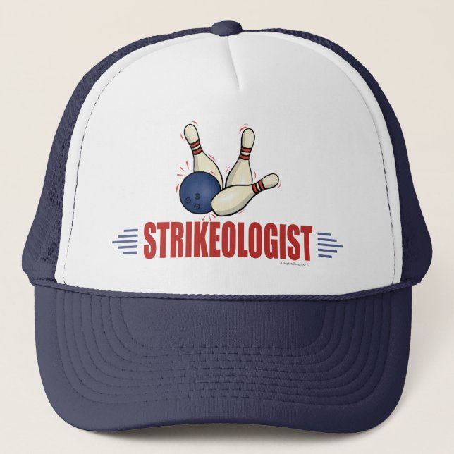 Funny Bowling Trucker Hat (Front)