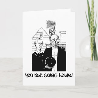 Funny Bowling You Are Going Down! Holiday Card