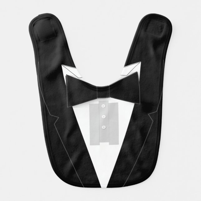 Funny Bowtie Tuxedo Bib (Front)