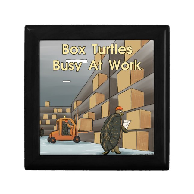 Funny Box Turtles At Work (Front)