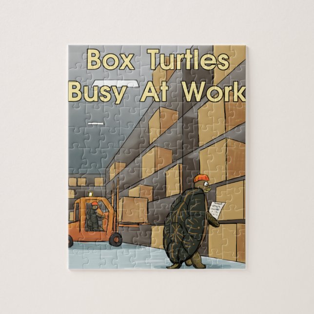Funny Box Turtles At Work Jigsaw Puzzle (Vertical)