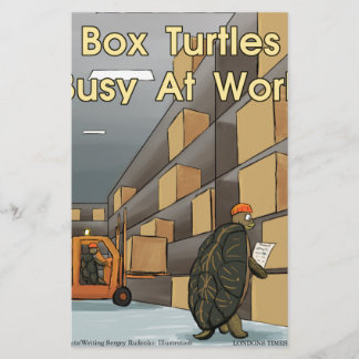 Funny Box Turtles At Work Stationery