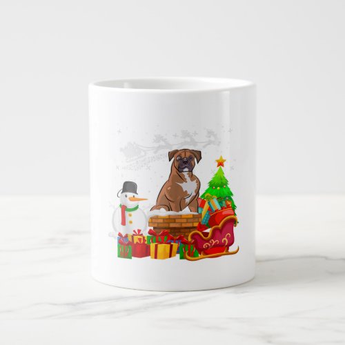 Funny Boxer Christmas Dog Lover Gift Ideas Giant Coffee Mug