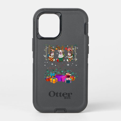 Funny Boxer Christmas Lights Xmas Socks Dog Lover OtterBox Defender iPhone 12 Mini Case