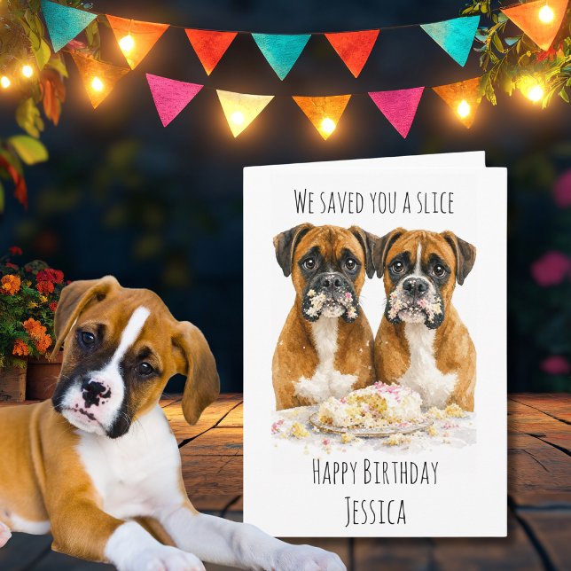  Funny Boxer Dog Birthday Card (Creator Uploaded)