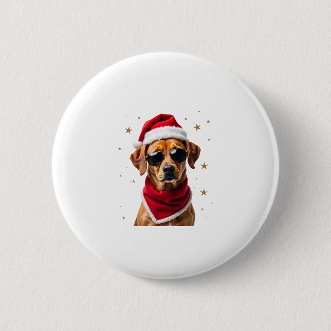 Funny Boxer Dog Christmas Lights Xmas Outfit Pajam Button (Front)