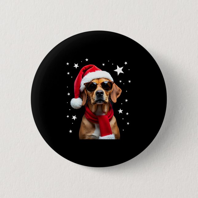 Funny Boxer Dog Christmas Lights Xmas Outfit Pajam Button (Front)