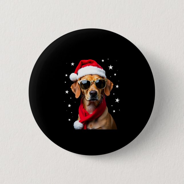 Funny Boxer Dog Christmas Lights Xmas Outfit Pajam Button (Front)