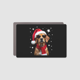 Funny Boxer Dog Christmas Lights Xmas Outfit Pajam Car Magnet