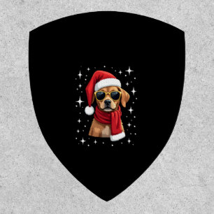 Funny Boxer Dog Christmas Lights Xmas Outfit Pajam Patch