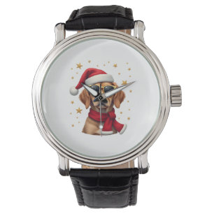Funny Boxer Dog Christmas Lights Xmas Outfit Pajam Watch