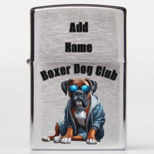 Funny Boxer Dog Club Zippo Lighter