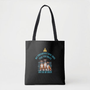 Funny Boxer Dog Drool Warning Tote Bag