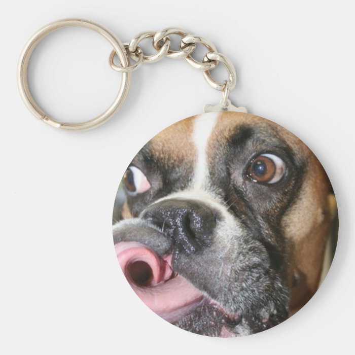 Funny Boxer Dog Key Chains