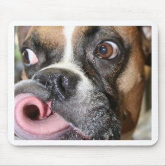 Funny Boxer Dog Mouse Pad