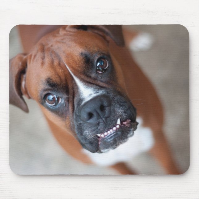 Funny boxer dog mouse pad (Front)
