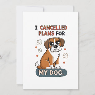 Funny Boxer Dog Quote Cartoon Illustration Holiday Card