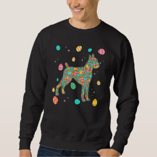 Funny Boxer Eggs Easter Day Dog Dad Dog Mom Sweatshirt