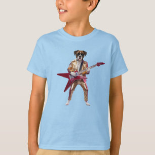Funny Boxer Rock Star Kids' T-Shirt