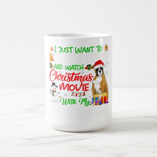 Funny Boxer Santa Hat Xmas Pet Lover Gift Ideas Coffee Mug