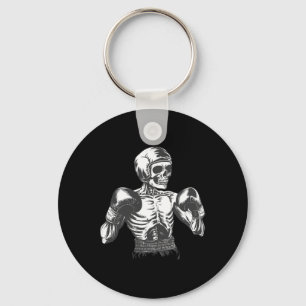 Funny Boxer Skeleton With Boxing Gloves Fighting K Keychain