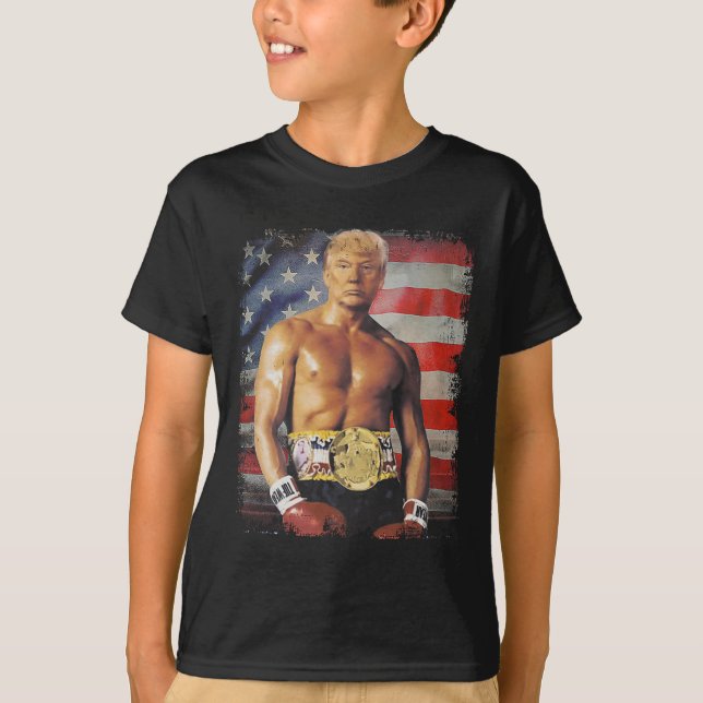 Funny Boxer Trump Trump Rocky Meme  T-Shirt (Front)