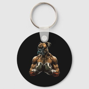 Funny Boxing Boxer Dog Gifts For Men Boys Women Ki Keychain