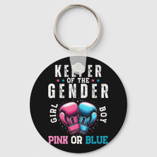 Funny Boxing Gender Reveal Keeper Of Gender Boxer  Keychain