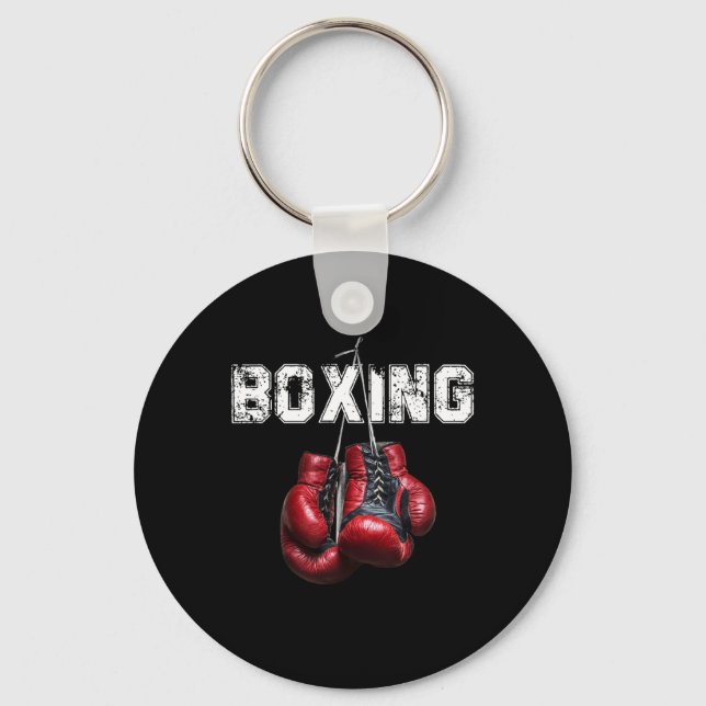 Funny Boxing - I Love Boxing  Keychain (Front)