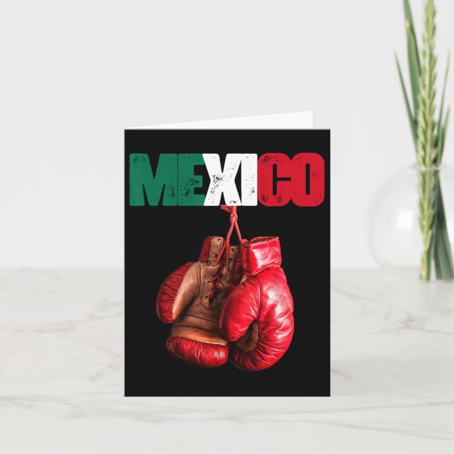 Funny Boxing - I Love Boxing Mexico  Card (Front)