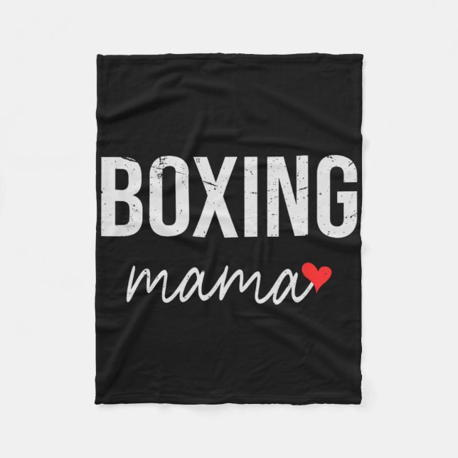 Funny Boxing Mom - Cute Boxing Mama Gift For Women Fleece Blanket (Front)
