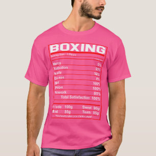 Funny Boxing Nutrition Facts Boxer T-Shirt